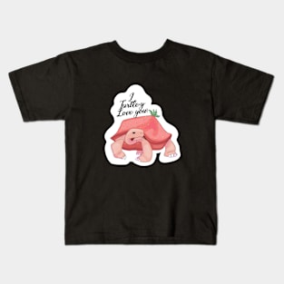 Valentine turtle! Kids T-Shirt